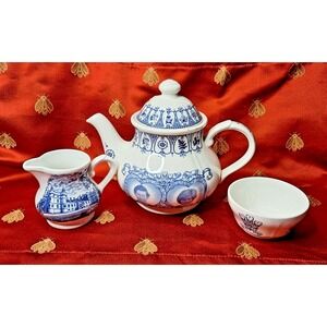 Vintage Broadhurst Commemorative Teapot set Prince Charges Lady Diana Wedding